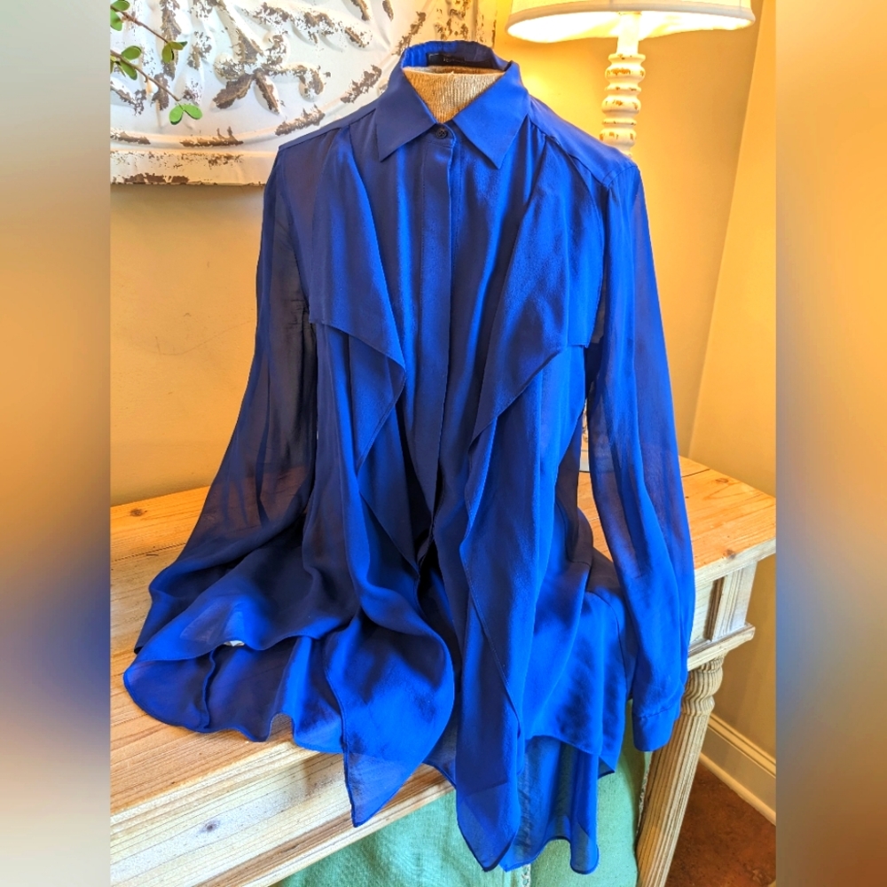 Bcbg maxazria blue blouse xs
